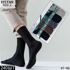 Носки мужские верблюжья шерсть термо однотонные ассорти Syltan оптом мешками Арт 9809-4 21189