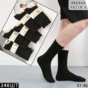 Мужские носки кашемир шерсть черные Syltan опт мешками Арт 9825B-6 21195