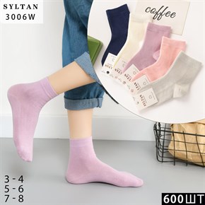 Детские носки хлопковые однотонные ассорти Syltan опт мешками Арт 3006W 21207
