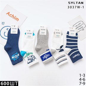 Детские носки акула ассорти Syltan опт мешками Арт 3037W-1 21218