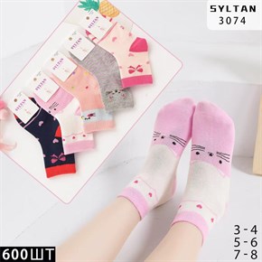Детские носки для девочек ассорти Syltan опт мешками Арт 3074 21225