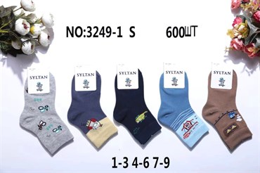 Детские носки транспорт ассорти опт мешками Syltan 3249-1 21236
