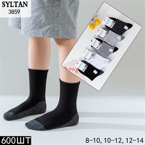 Детские носки двухцветные однотонные Syltan опт мешками Арт 3859 21306