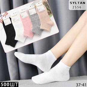 Подростковые носки короткие однотонные ассорти Syltan опт мешками Арт 2556 21333
