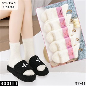 Женские носки зимние соболь белые Syltan оптом мешками арт 1249А 1249А