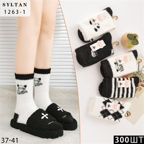 Женские носки зимние соболь с пандой Syltan оптом мешками арт 1263-1 1263-1