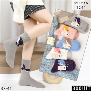 Женские носки зимние шерсть соболь с китами Syltan оптом мешками арт 1291 1291