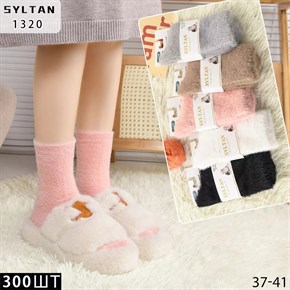 Женские носки зимние шерсть соболь однотонные Syltan оптом мешками арт 1320 1320