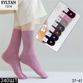 Женские носки зимние шерстяные однотонные Syltan оптом мешками арт 1314 1314