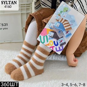 Детские носки зимние шерсть соболь с рисунками ассорти Syltan оптом мешками арт 4160 4160