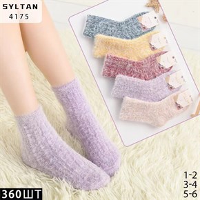Детские носки зимние шерсть соболь ассорти Syltan оптом мешками арт 4175 4175