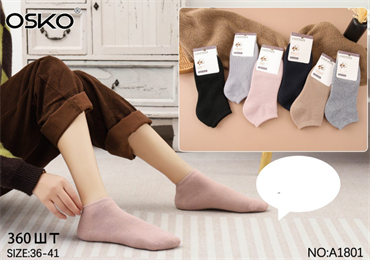 Женские носки коттон короткие тонкие ассорти Osko оптом мешками арт А1801 А1801
