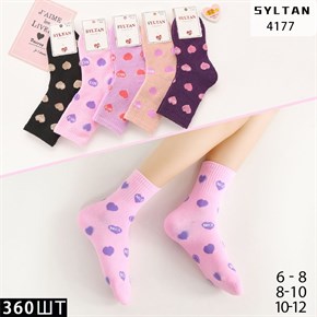 Детские носки зимне внутри махра сердечки Syltan оптом мешками арт 4177 21601