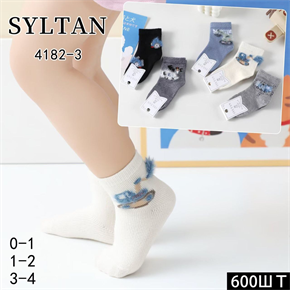 Десткие носки тонкие с машинками ассорти SYLTAN мешками оптом 4182-3 21993