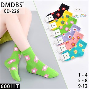 Детские носки с цветками ассорти DMDBS оптом мешками Арт  CD-226 22351