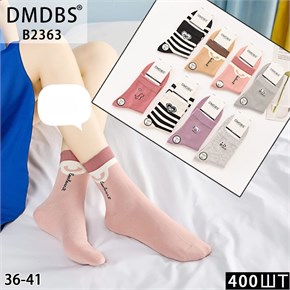 Носки женские с рисунком ассорти DMDBS оптом мешками Арт B2363 22378