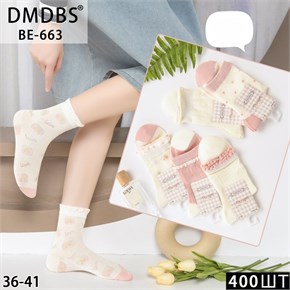 Носки женские  с рисунком ассорти DMDBS оптом мешками Арт BE-663 22407
