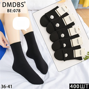 Носки женские гладкие черные однотонные DMDBS оптом мешками Арт BE:078 22420
