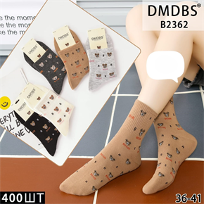 Носки женские с медведем ассорти DMDBS оптом мешками Арт  B2362 22433