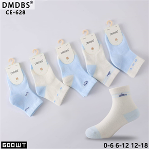 Детские носки с рисунками гладкие ассорти DMDBS оптом мешками Арт CE-628 22466