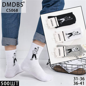 Подростковые носки с рисунком средней высоты ассорти DMDBS оптом мешками Арт CS068 22473