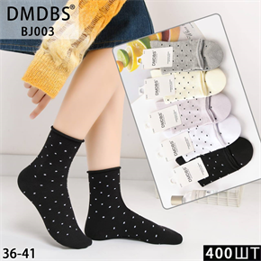 Женские носки в горошек ассорти DMDBS оптом мешками Арт  BJ003 22560