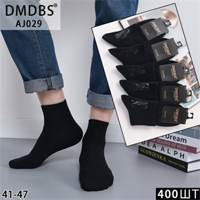 Мужские носки вязка черные однотонные DMDBS опт мешками Арт AJ029 22601