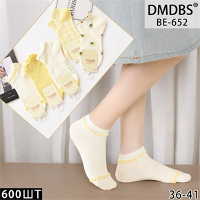 Женские носки короткие вязка ассорти DMDBS оптом мешками Арт  BE-652 22614