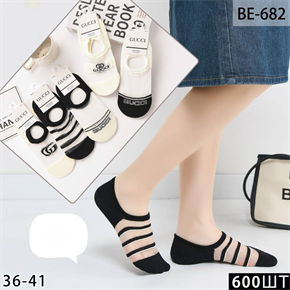 Женские носки следки логотип "Gucci" ассорти DMDBS оптом мешками Арт  BE-682 22712
