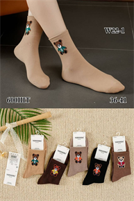 Женские носки ассорти с мишками средней длины Минибс мешками оптом АРТ W22 - 1 W22 - 1