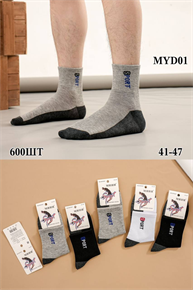 Мужские носки надпись "Sport" гладкие ассорти МИНИBS опт мешками Арт MYD01 22791