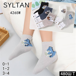 Детские носки зимние махровые  с рисунком ассорти Syltan оптом мешками Арт 4265W 23042
