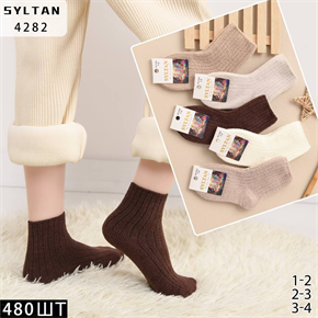 Детские носки термо зимние вязка ассорти Syltan оптом мешками Арт 4282 23052