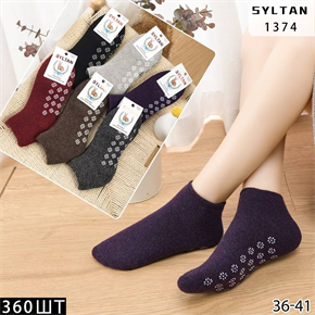 Женские носки зимние махровые  термо тормоза гладкие ассорти Syltan оптом мешками Арт 1374 23113