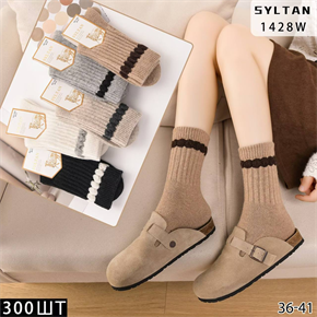 Женские носки зимние кашемир вязка термо   ассорти Syltan оптом мешками Арт 1428 23167
