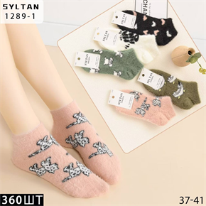 Женские носки зимние норка шерсть термо с рисунком ассорти Syltan оптом мешками Арт 1289-1 23187
