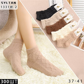 Женские носки шерсть альпаки термо высокие вязка зимние ассорти SYLTAN оптом мешками Арт 1331W-2 23197