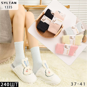 Женские носки шерсть ламы термо высокие зимние ассорти SYLTAN оптом мешками Арт 1335 23200