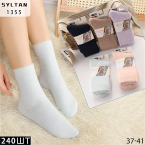 Женские носки зимние шерсть ламы термо ассорти SYLTAN оптом мешками Арт 1355 23211