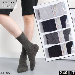 Мужские носки верблюжья шерстью термо однотонные ассорти высокие Syltan оптом мешками Арт 9825-1 23231