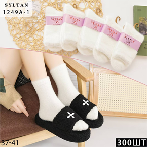 Женские носки зимние соболь белые Syltan оптом мешками арт 1249А 1249А