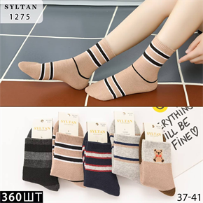 Женские носки зимние пуховые с рисунком ассорти Syltan оптом мешками арт 1275 23246
