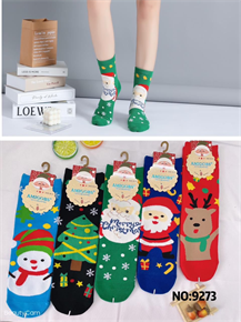 Женские носки зимние термо с рисунком новогодним ассорти  Amigobs оптом мешками арт 9273 23264