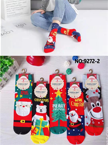 Женские носки зимние термо с рисунком новогодним ассорти  Amigobs оптом мешками арт 9272-2 23273