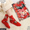 Детские носки махровые термо зимние с рисунком новогодним ассорти Syltan оптом мешками Арт 4299 23064